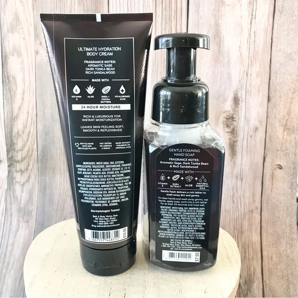 🆕(MEN) Black Tie Body Cream and Foaming Hand Soap